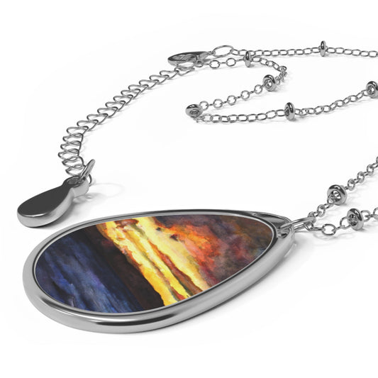 Clyde Sunset Art Necklace | Scottish Art Gifts