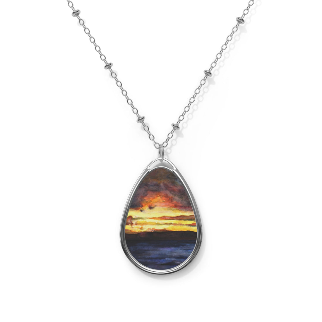 Clyde Sunset Necklace | River Clyde Art Gallery | Paintings, Prints, Homeware and Art Gifts From Scotland By Scottish Artist Kevin Hunter