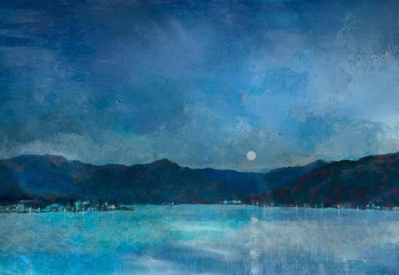 Clyde Winter Morning Moon Art Prints.