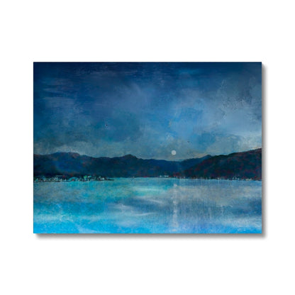 Clyde Winter Morning Moon Canvas | River Clyde Art Gallery | Paintings, Prints, Homeware and Art Gifts From Scotland By Scottish Artist Kevin Hunter