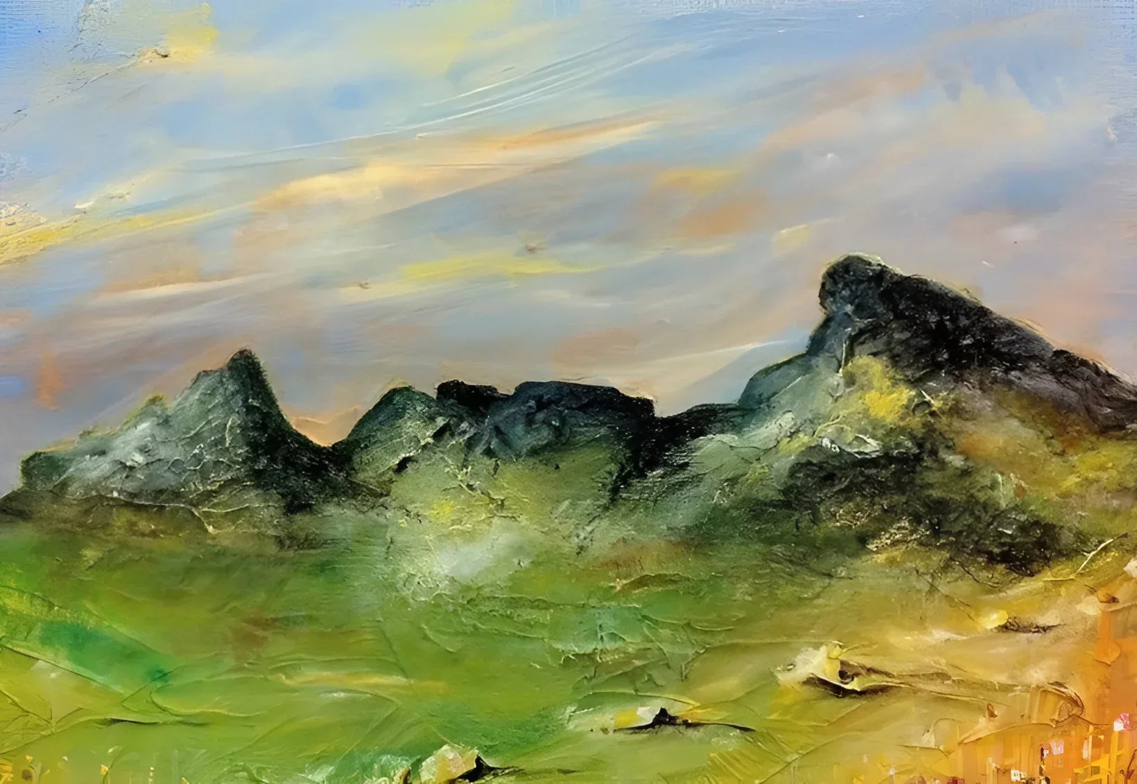 The Cobbler - Lochs & Mountains Art Gallery Scotland Worldwide Shipping Impasto Mountain Landscape Kevin Hunter Portfolio Giclee Prints