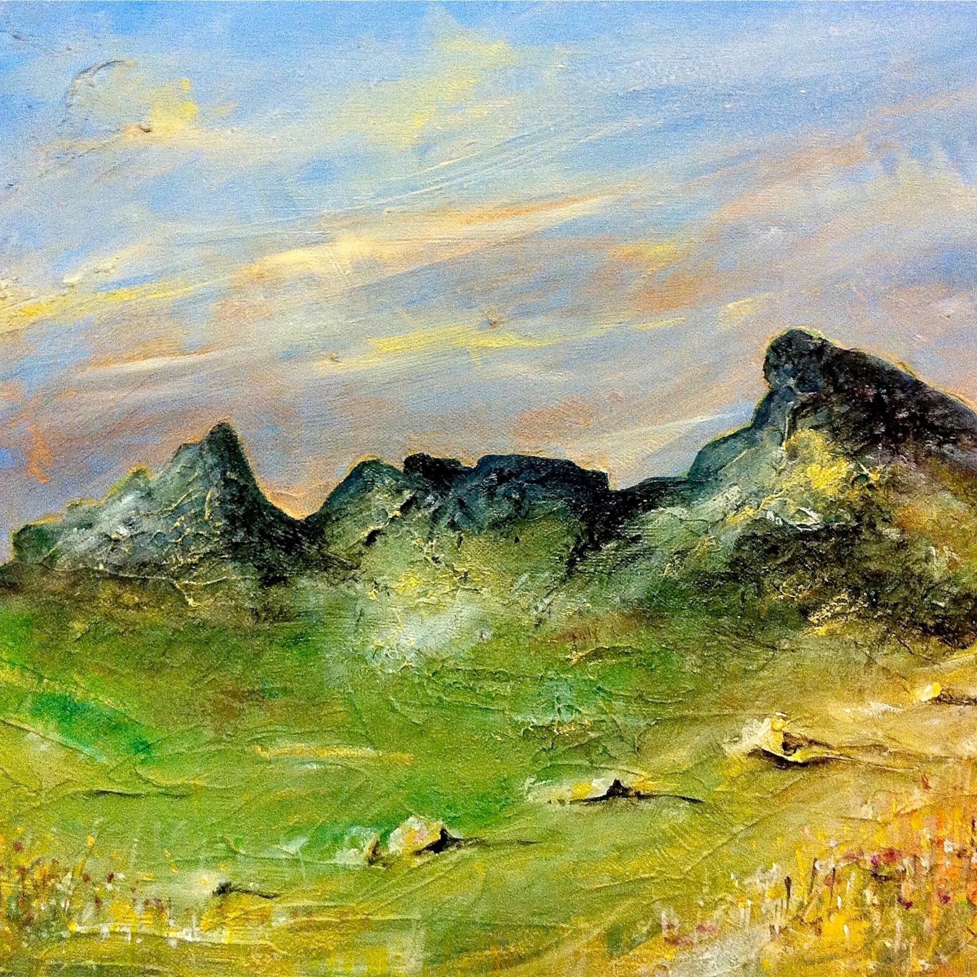 The Cobbler | Scotland in your Pocket - Lochs & Mountains Art Gallery Worldwide Shipping Textured Landscape Painting Scottish and Paintings