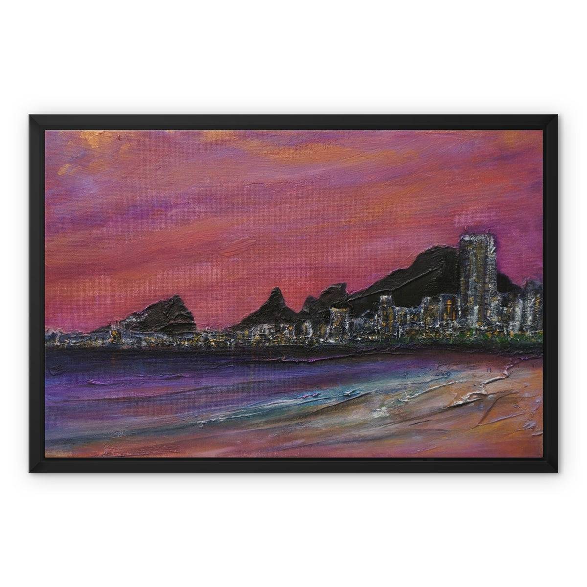 Copacabana Beach Dusk Painting | Framed Canvas Prints From Scotland