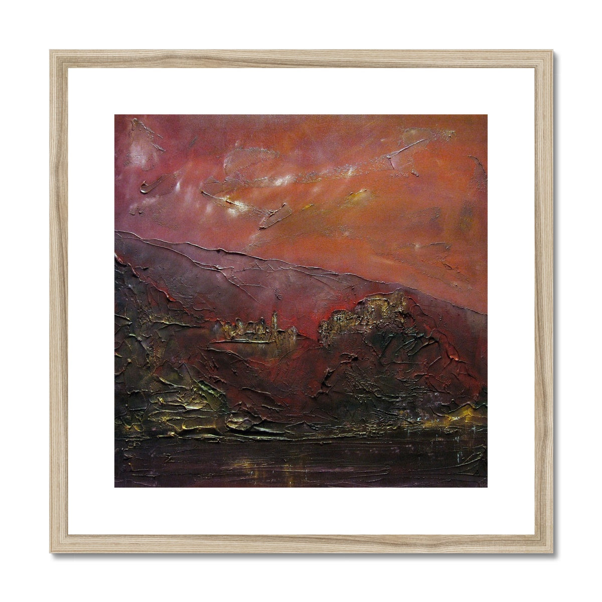 Corniglia Dusk Italy Painting | Framed & Mounted Prints From Scotland