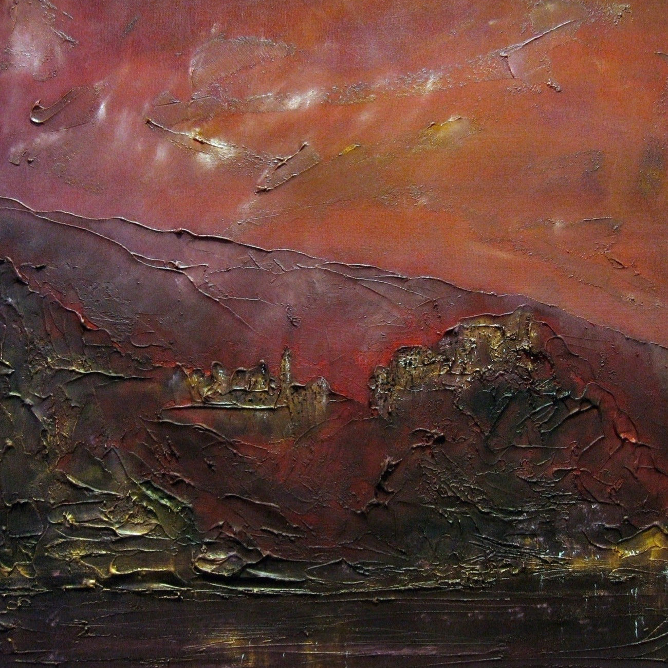 Corniglia Dusk Italy Scottish Landscape Painting