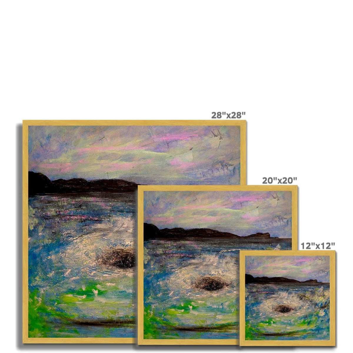 The Corryvreckan Whirlpool Antique Framed Print - Historic & Iconic Art Gallery Scotland Worldwide Shipping Scottish Castles Paintings