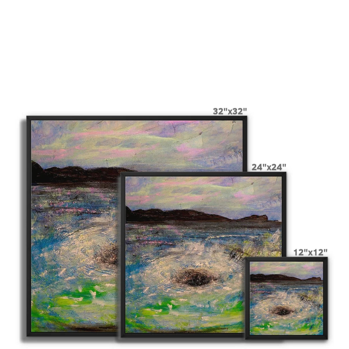 The Corryvreckan Whirlpool Framed Canvas - Historic & Iconic Art Gallery Scotland Worldwide Shipping Scottish Castles Paintings and Fine