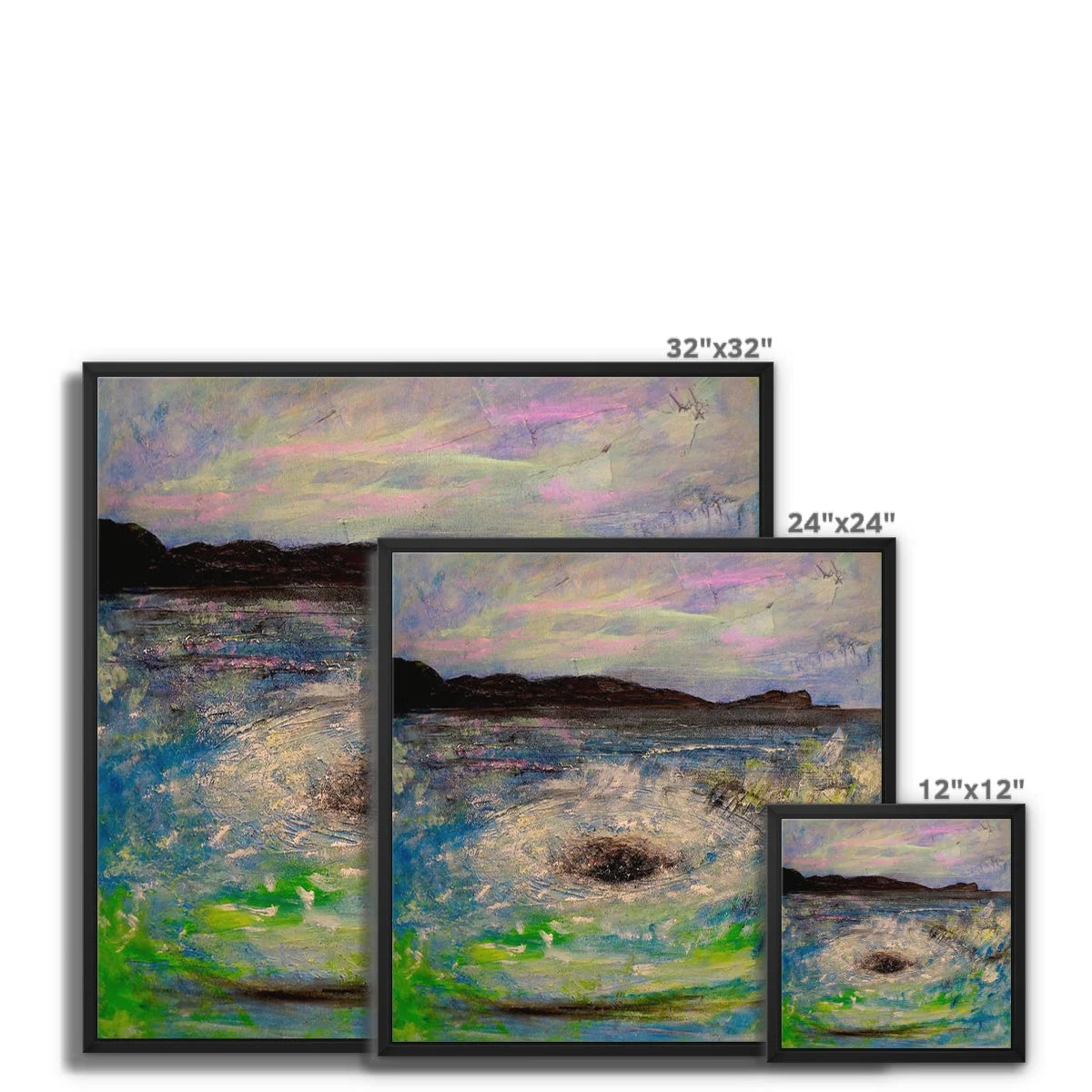 The Corryvreckan Whirlpool Framed Canvas - Historic & Iconic Art Gallery Scotland Worldwide Shipping Scottish Castles Paintings and Fine