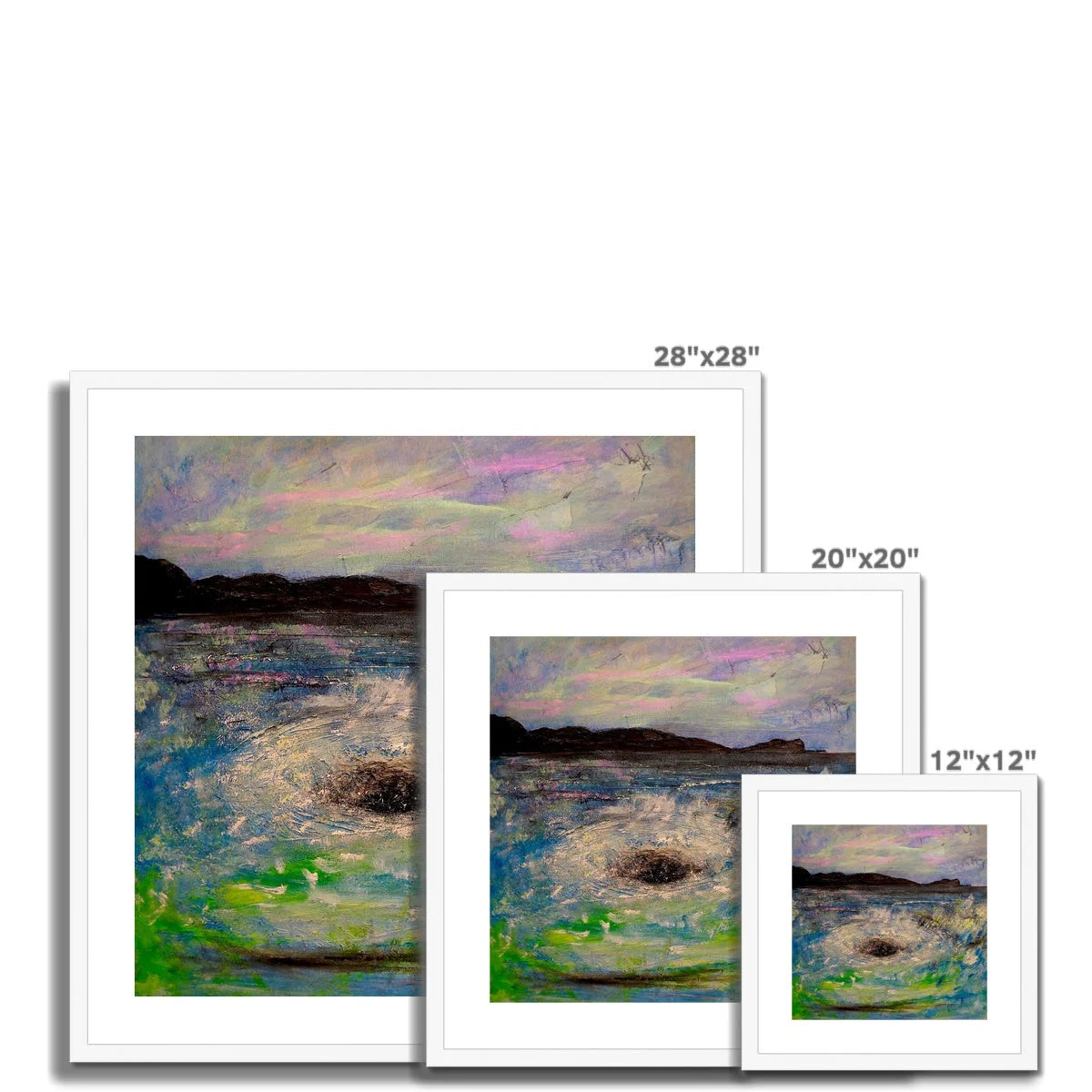 The Corryvreckan Whirlpool Framed & Mounted Print - Historic Iconic Art Gallery Scotland Worldwide Shipping Scottish Castles Paintings