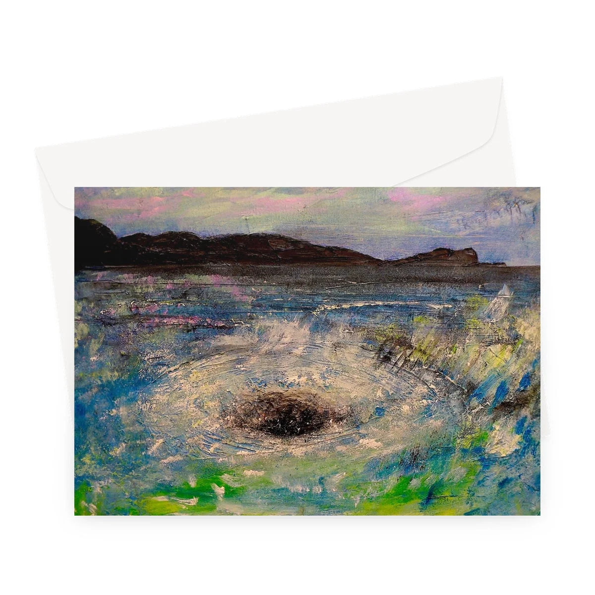 The Corryvreckan Whirlpool Greeting Card - Historic & Iconic Art Gallery Scotland Worldwide Shipping Scottish Castles Paintings and Fine