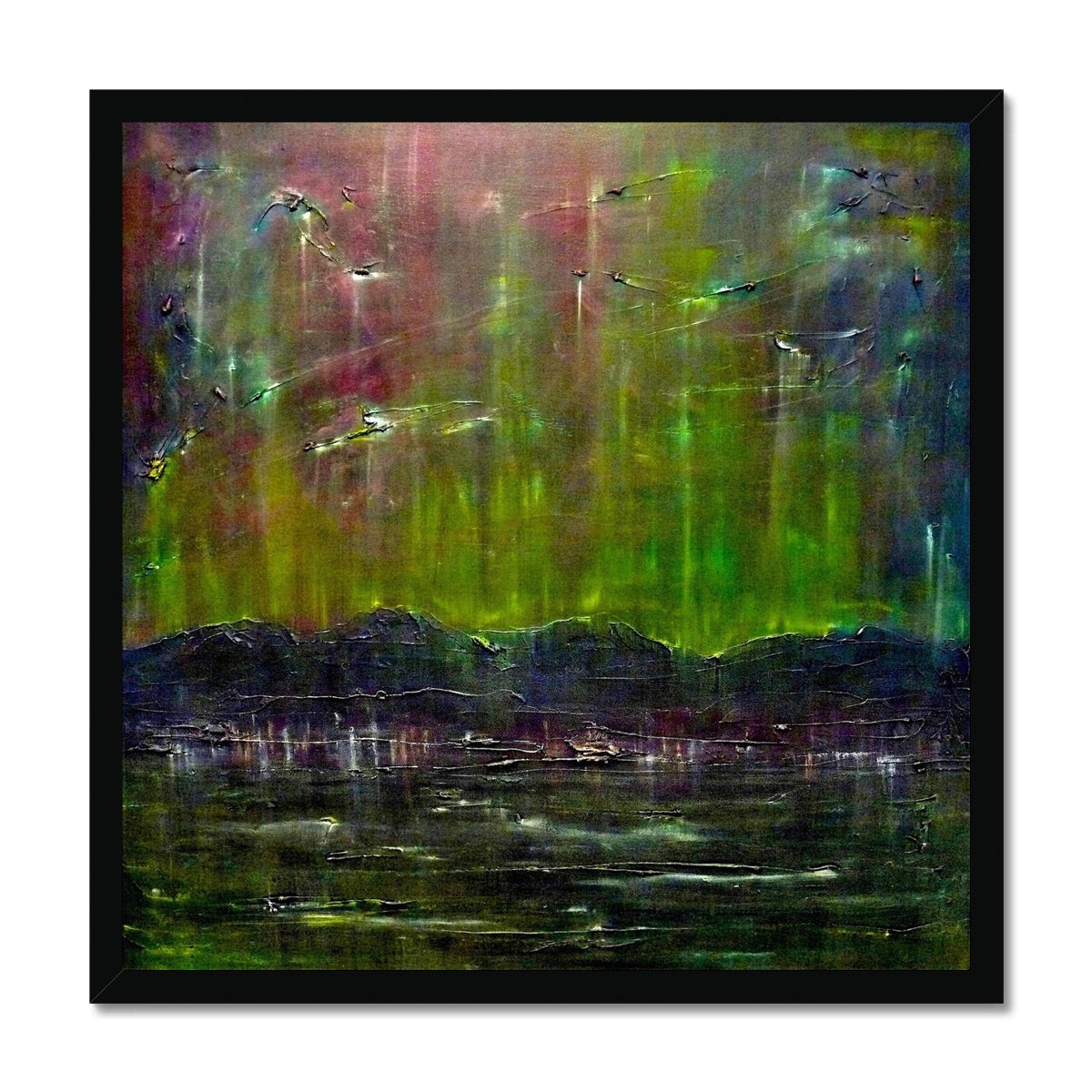 Cromarty Harbour Northern Lights Painting | Framed Prints From Scotland