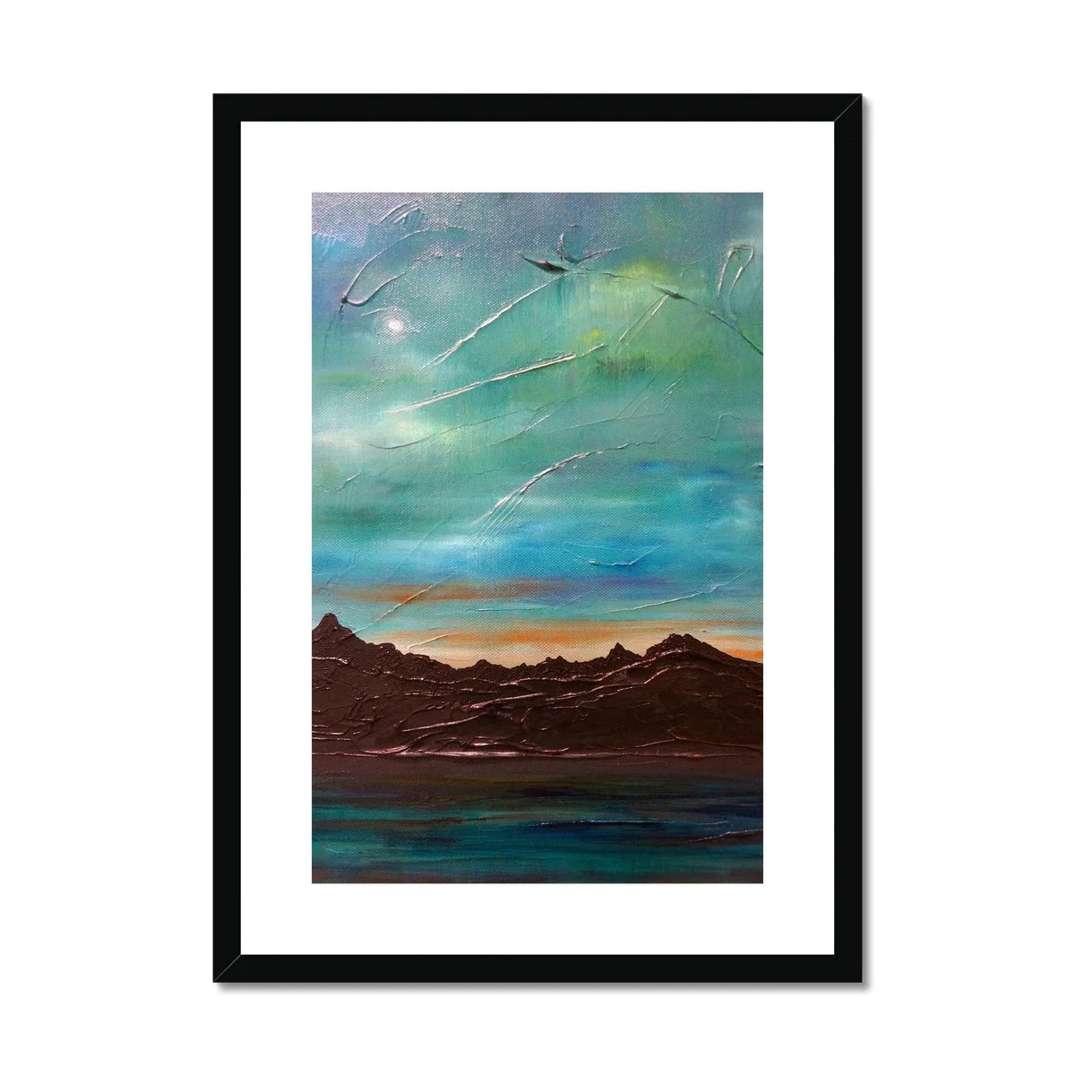 The Cuillin from Elgol Framed & Mounted Print - Skye Art Gallery Scotland Worldwide Shipping Scottish Landscape Paintings and Prints