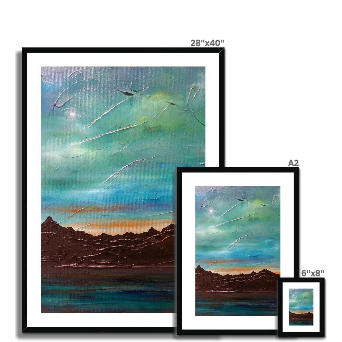 The Cuillin from Elgol Framed & Mounted Print - Skye Art Gallery Scotland Worldwide Shipping Scottish Landscape Paintings and Prints