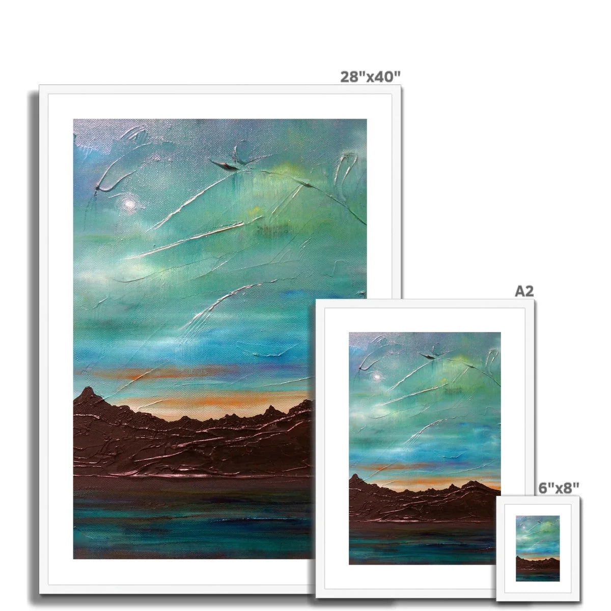 The Cuillin from Elgol Framed & Mounted Print - Skye Art Gallery Scotland Worldwide Shipping Scottish Landscape Paintings and Prints