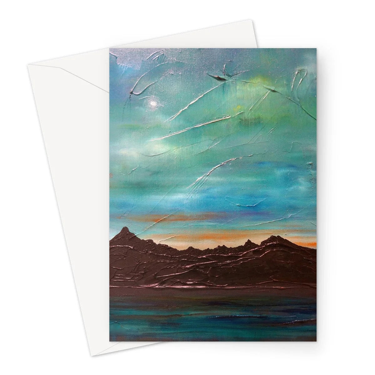 The Cuillin from Elgol Greeting Card - Skye Art Gallery Scotland Worldwide Shipping Scottish Landscape Paintings and Prints