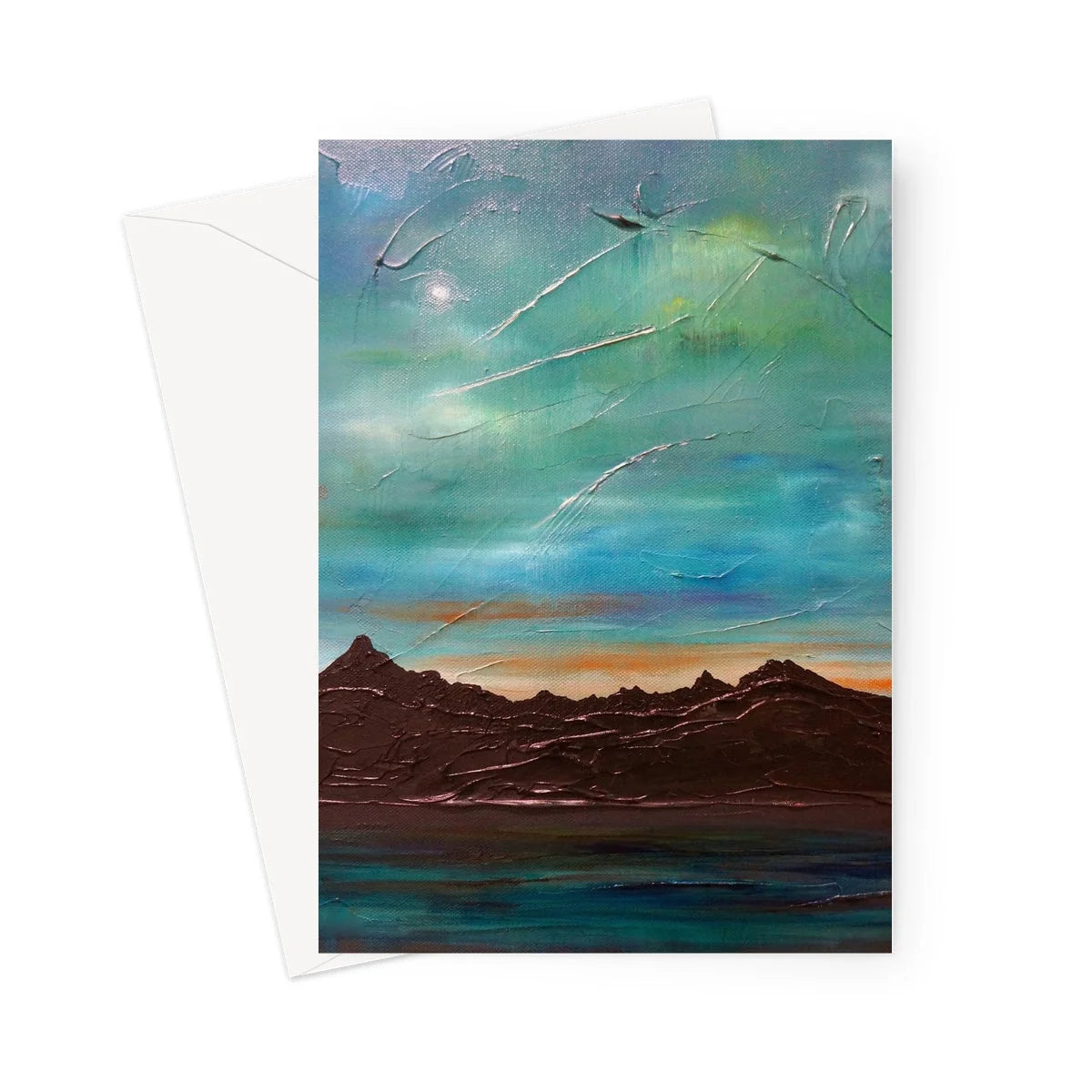 The Cuillin from Elgol Greeting Card - Skye Art Gallery Scotland Worldwide Shipping Scottish Landscape Paintings and Prints