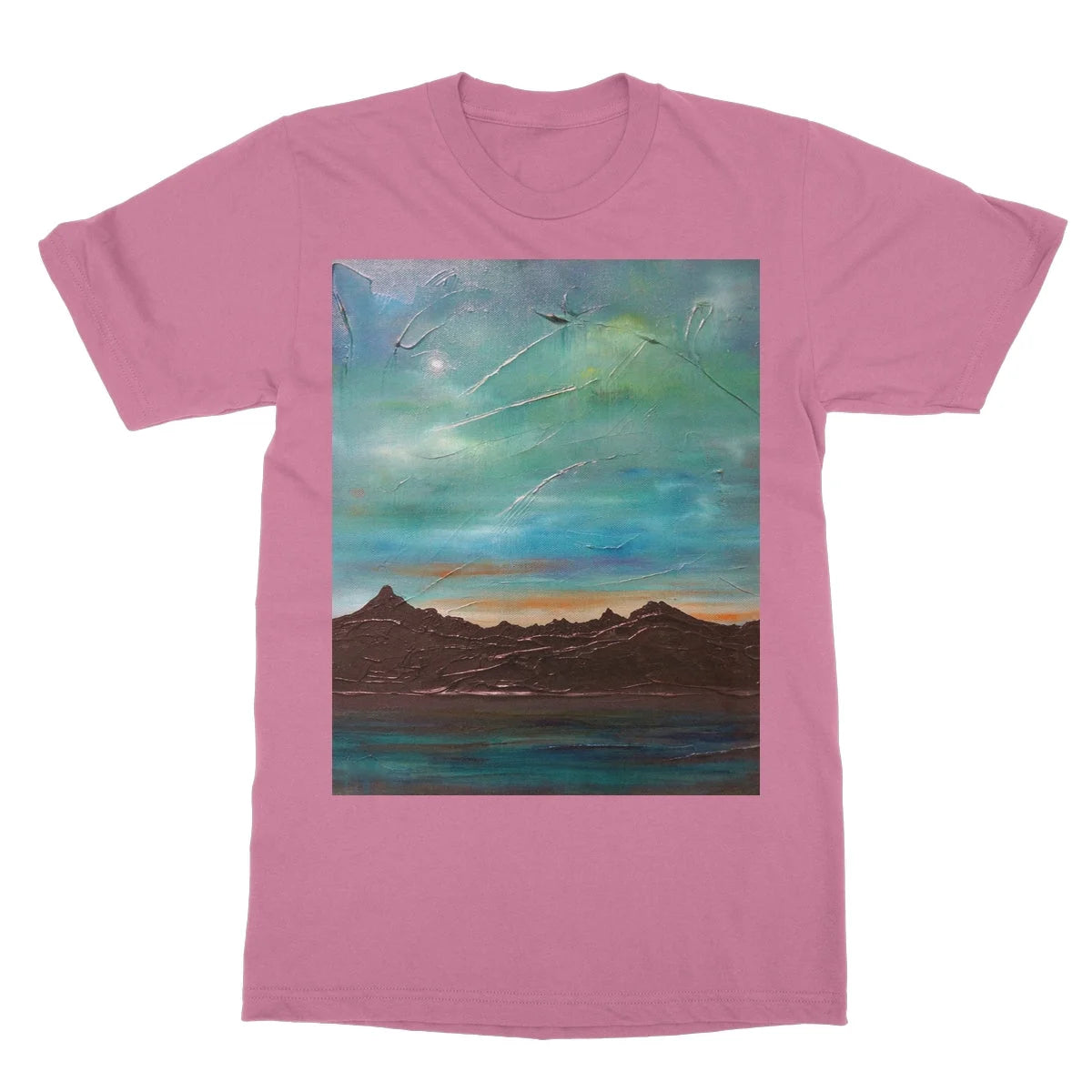 The Cuillin from Elgol Softstyle T-shirt - Skye Art Gallery Scotland Worldwide Shipping Scottish Landscape Paintings and Prints