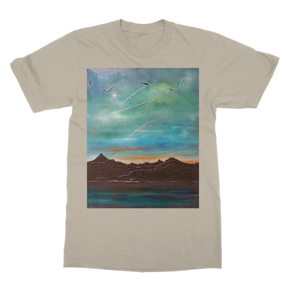 The Cuillin from Elgol Softstyle T-shirt - Skye Art Gallery Scotland Worldwide Shipping Scottish Landscape Paintings and Prints