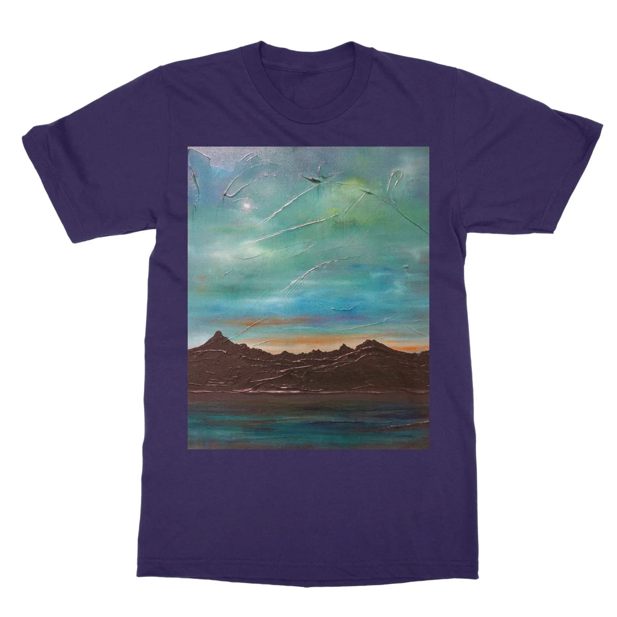 The Cuillin from Elgol Softstyle T-shirt - Skye Art Gallery Scotland Worldwide Shipping Scottish Landscape Paintings and Prints
