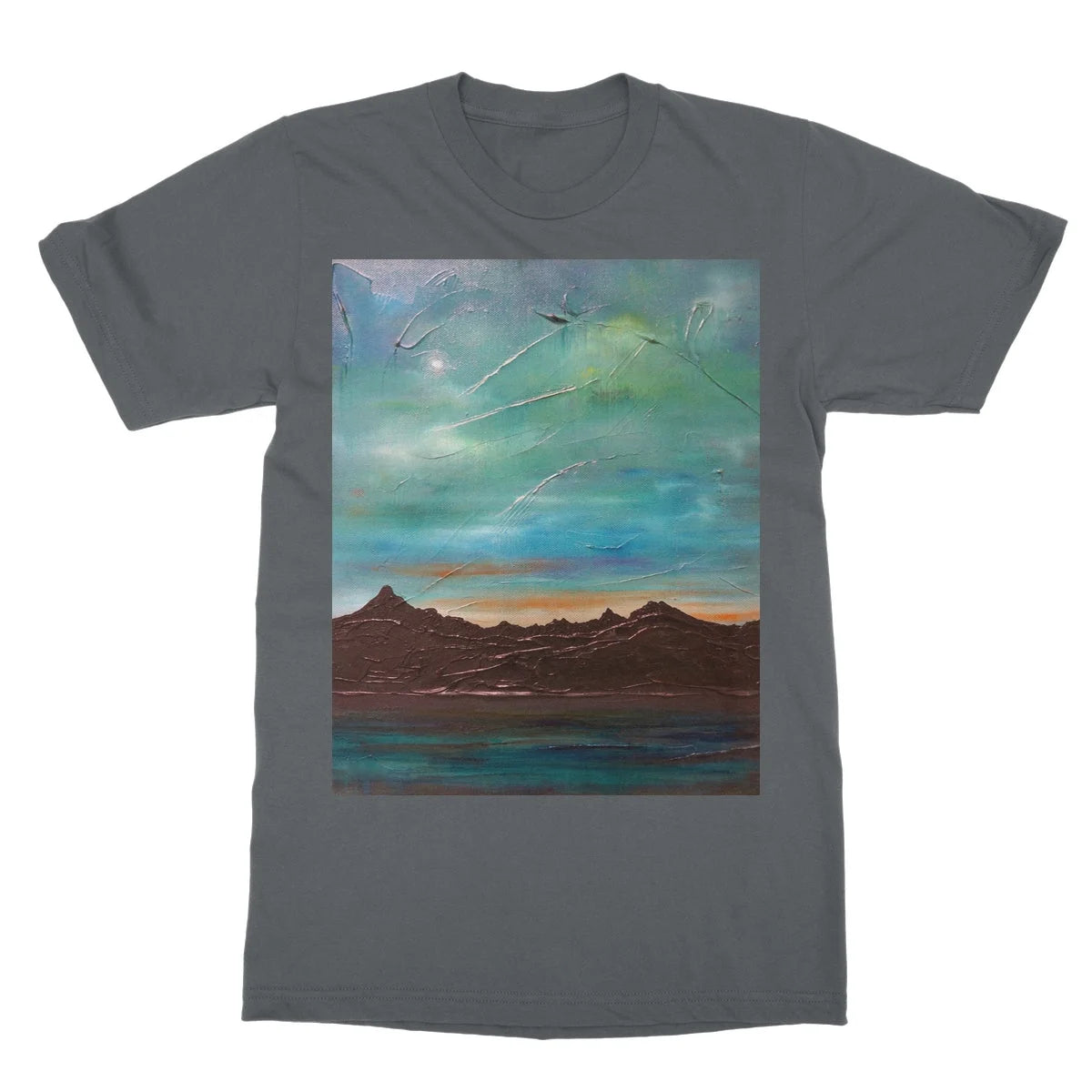 The Cuillin from Elgol Softstyle T-shirt - Skye Art Gallery Scotland Worldwide Shipping Scottish Landscape Paintings and Prints