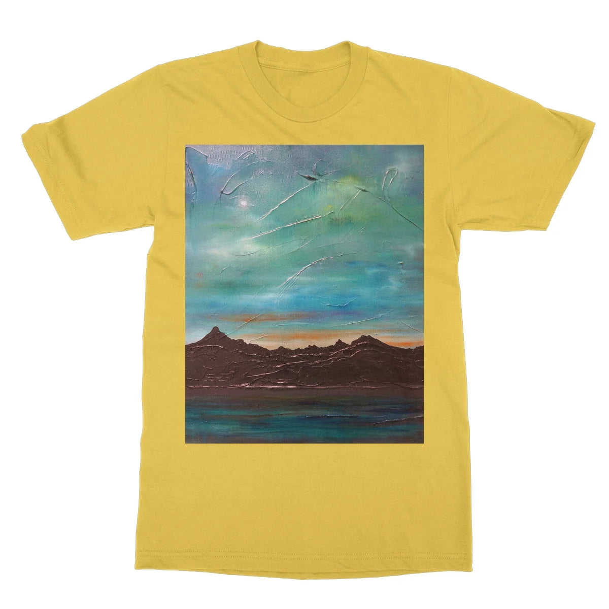 The Cuillin from Elgol Softstyle T-shirt - Skye Art Gallery Scotland Worldwide Shipping Scottish Landscape Paintings and Prints
