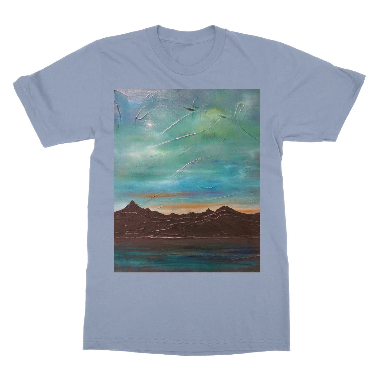 The Cuillin from Elgol Softstyle T-shirt - Skye Art Gallery Scotland Worldwide Shipping Scottish Landscape Paintings and Prints