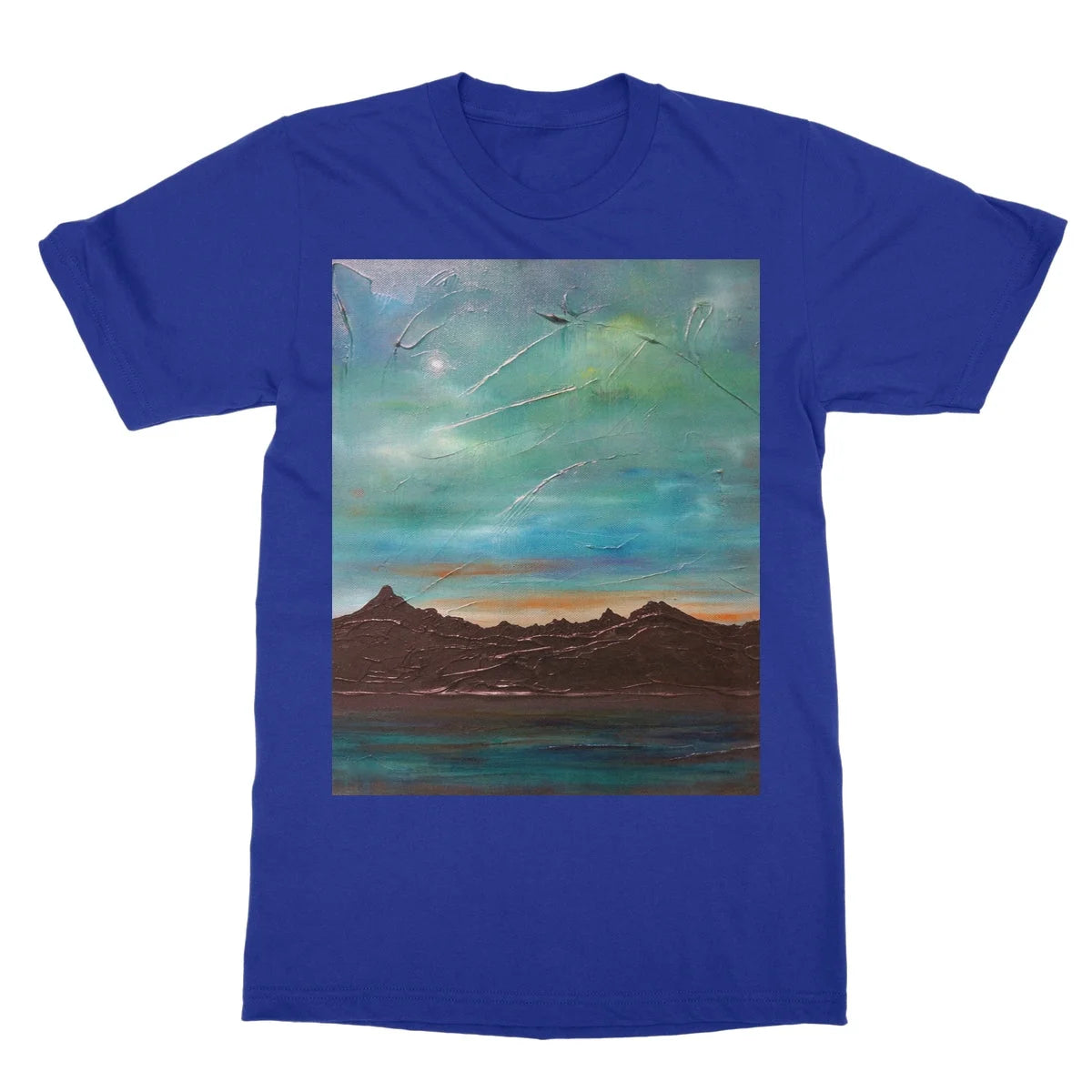 The Cuillin from Elgol Softstyle T-shirt - Skye Art Gallery Scotland Worldwide Shipping Scottish Landscape Paintings and Prints