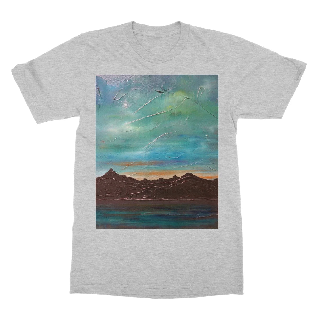 The Cuillin from Elgol Softstyle T-shirt - Skye Art Gallery Scotland Worldwide Shipping Scottish Landscape Paintings and Prints