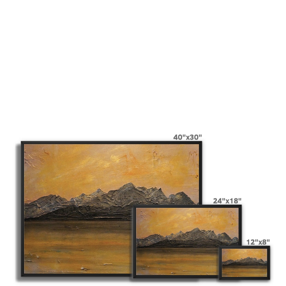 Cuillin Sunset Framed Canvas.