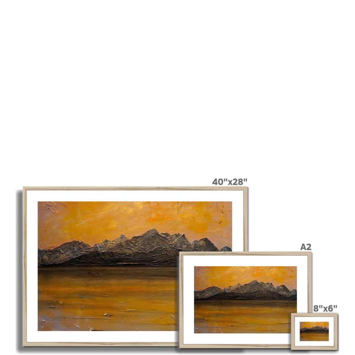 Cuillin Sunset Skye Painting | Framed & Mounted Prints From Scotland