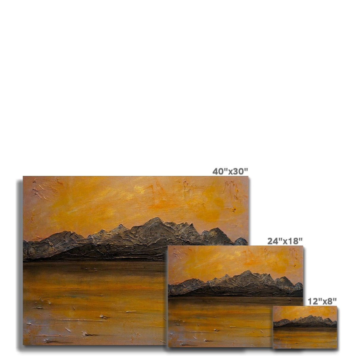 Cuillin Sunset Skye Painting | Canvas From Scotland