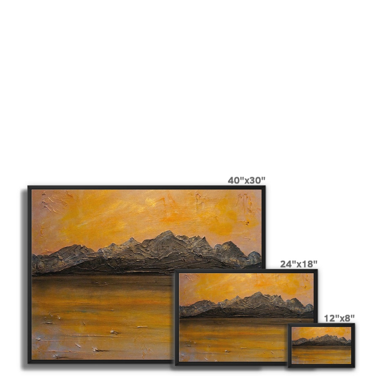 Cuillin Sunset Skye Painting | Framed Canvas From Scotland