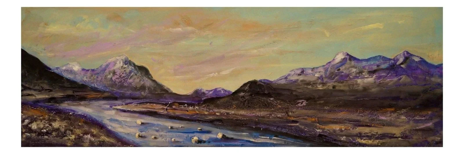 Cuillin Winter Skye Panoramic Prints Temp - Commission Scottish Artist Art Gallery Scotland