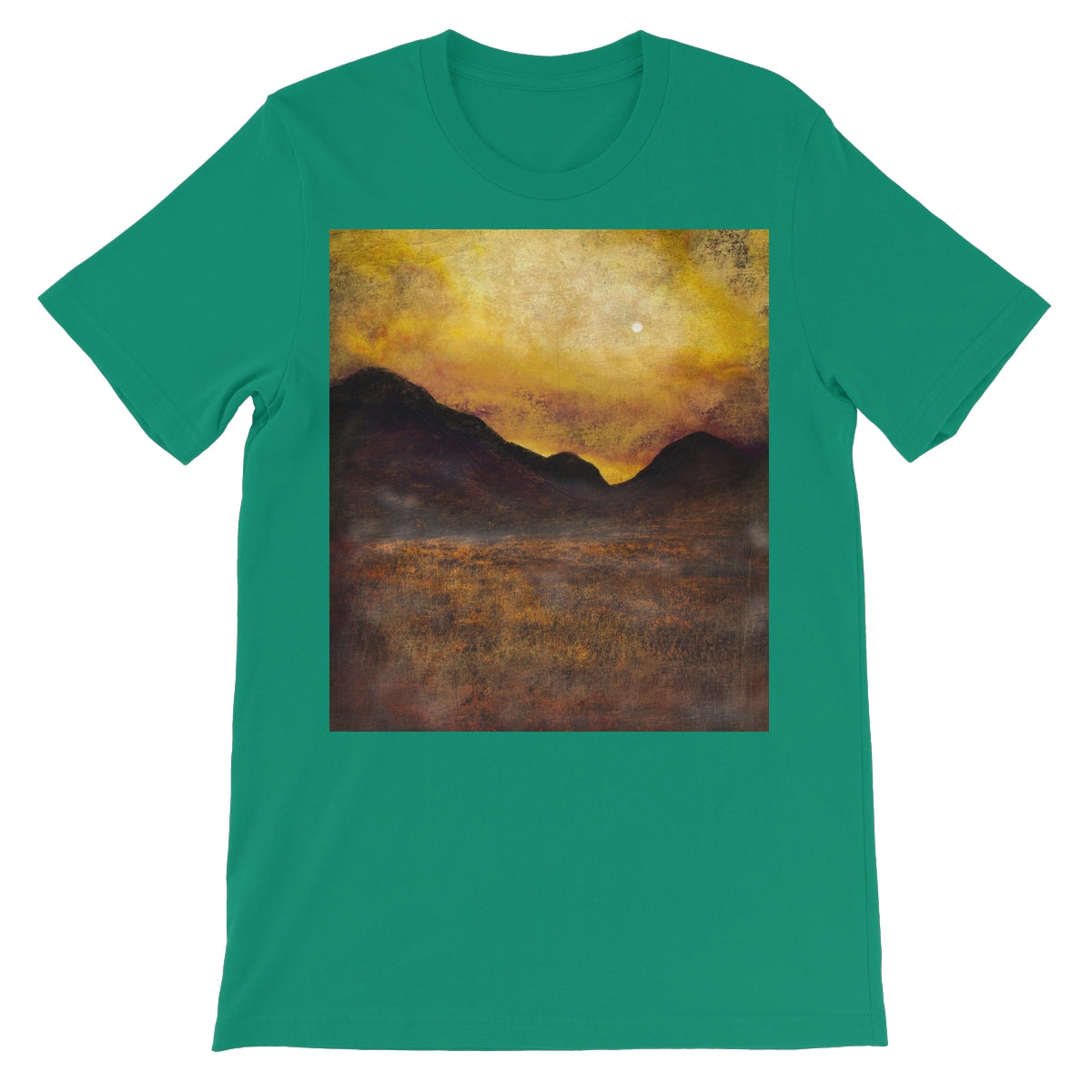 Glencoe Moonlight Unisex Short Sleeve T-Shirt | Scottish Art Gifts