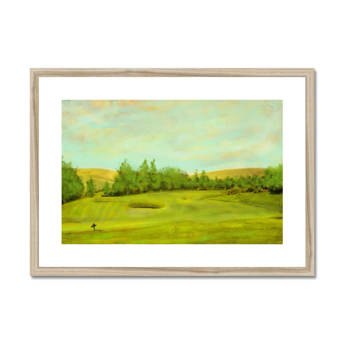 Gleneagles King's Golf Course, The 1st Painting | Framed & Mounted Print