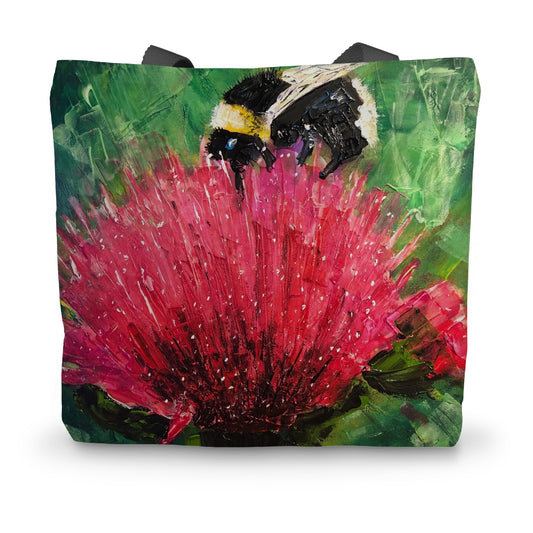 The Thistle & The Bee Canvas Tote Bag | Scottish Art Gifts