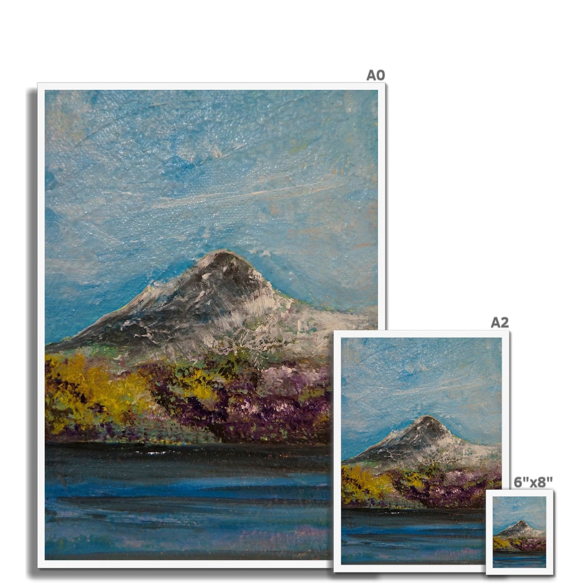 Ben Lomond ii Painting | Framed Prints From Scotland-Framed Prints-Scottish Lochs & Mountains Art Gallery-Paintings, Prints, Homeware, Art Gifts From Scotland By Scottish Artist Kevin Hunter