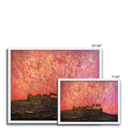 Edinburgh Castle Fireworks Framed Art Tile | Scottish Art Gifts