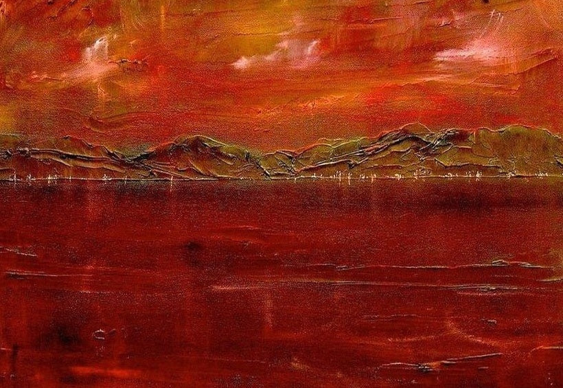 Deep Clyde Dusk Scottish Landscape Painting