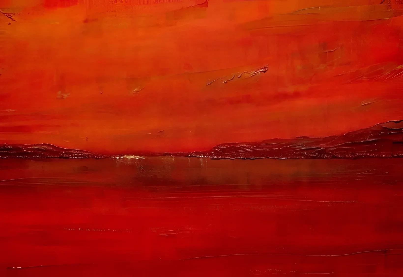 Deep Loch Lomond Sunset - Lochs & Mountains Art Gallery Scotland Worldwide Shipping Abstract Red Landscape Scottish and Paintings Prints