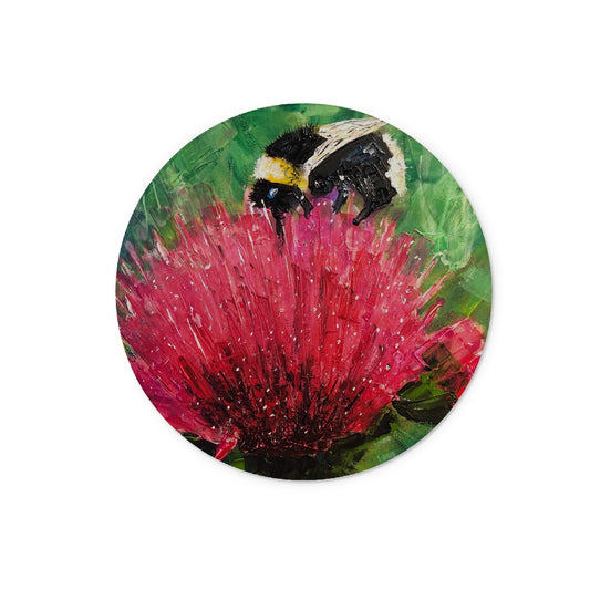 The Thistle & The Bee Glass Chopping Board | Scottish Art Gifts