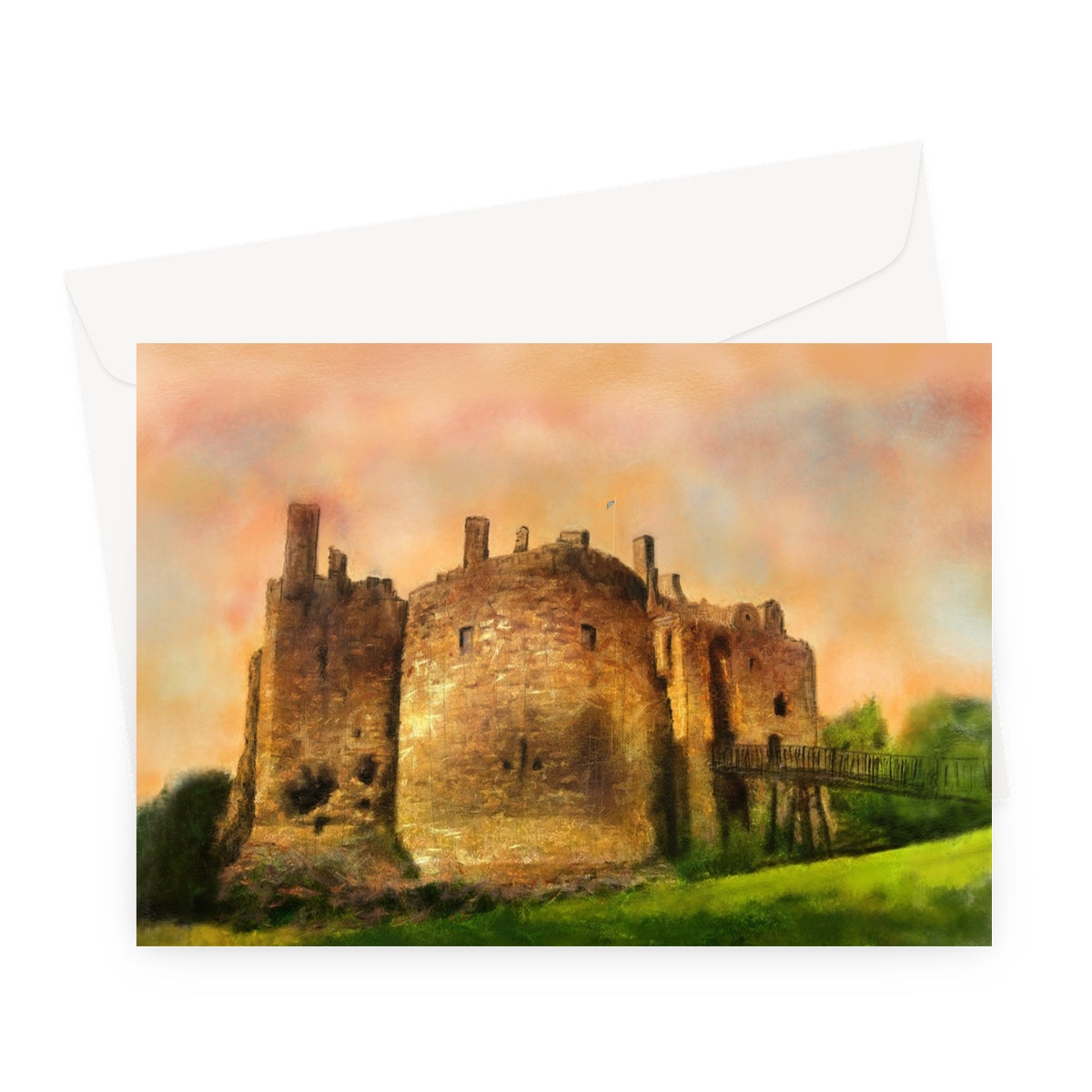 Dirleton Castle Scottish Art Gifts Greeting Card