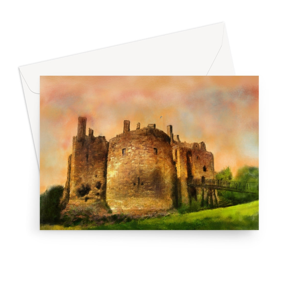 Dirleton Castle Scottish Art Gifts Greeting Card