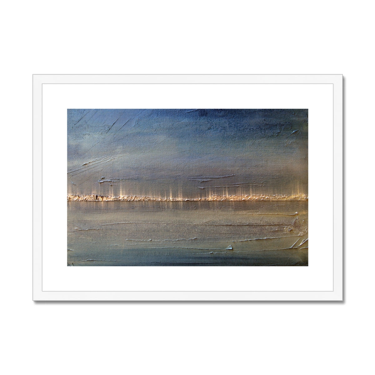 Distant Lights Lake Ontario Painting | Framed &amp; Mounted Prints From Scotland