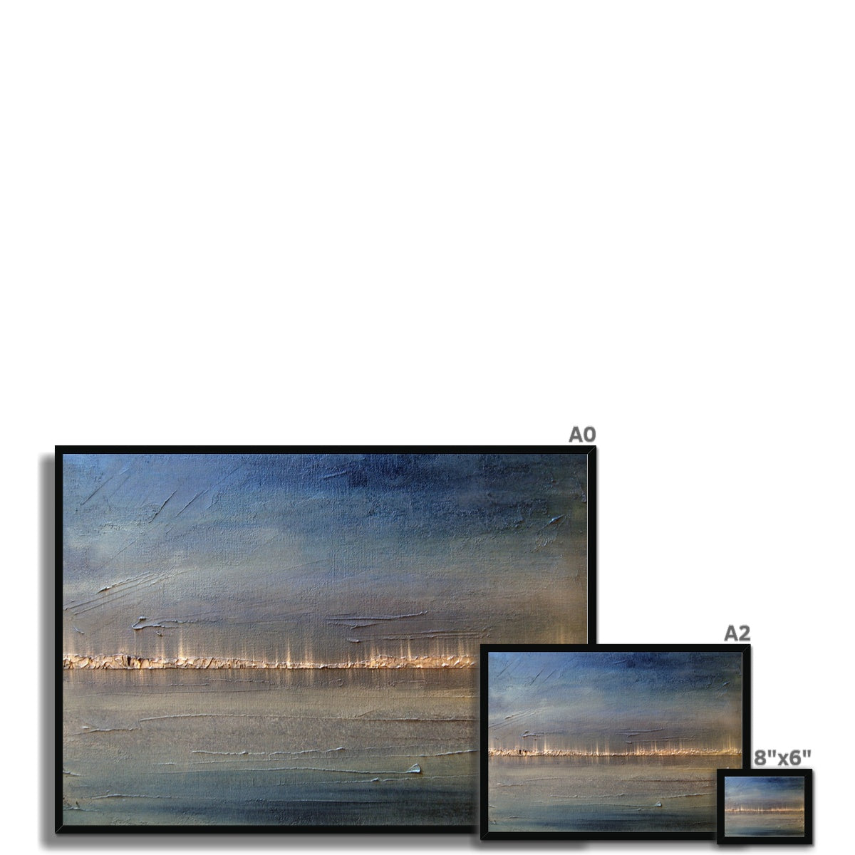 Distant Lights Lake Ontario Painting | Framed Prints From Scotland