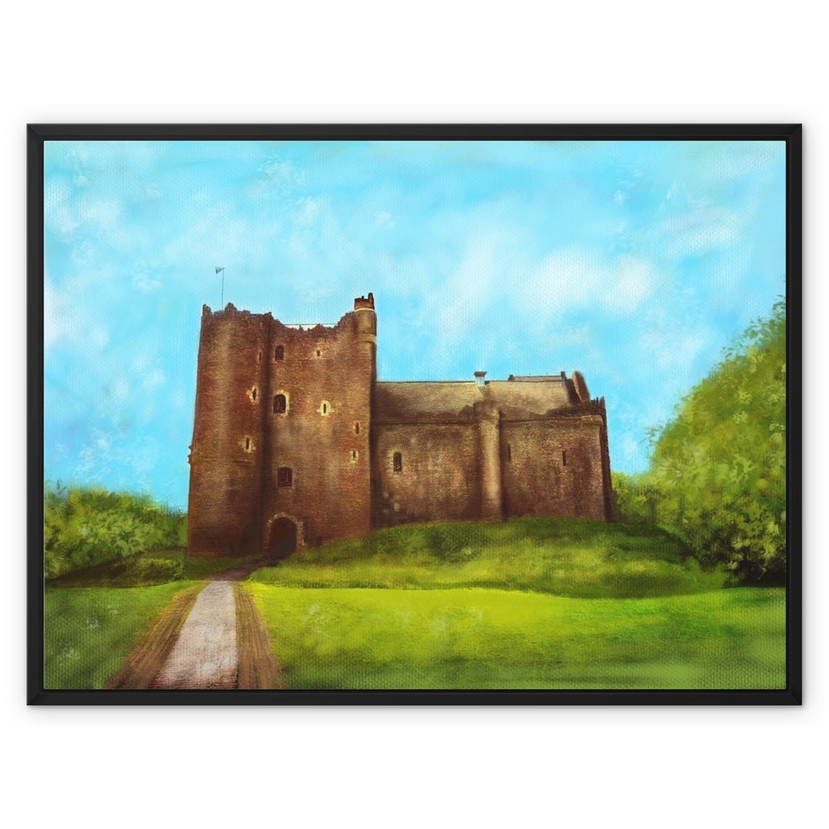 Doune Castle Painting | Framed Canvas From Scotland