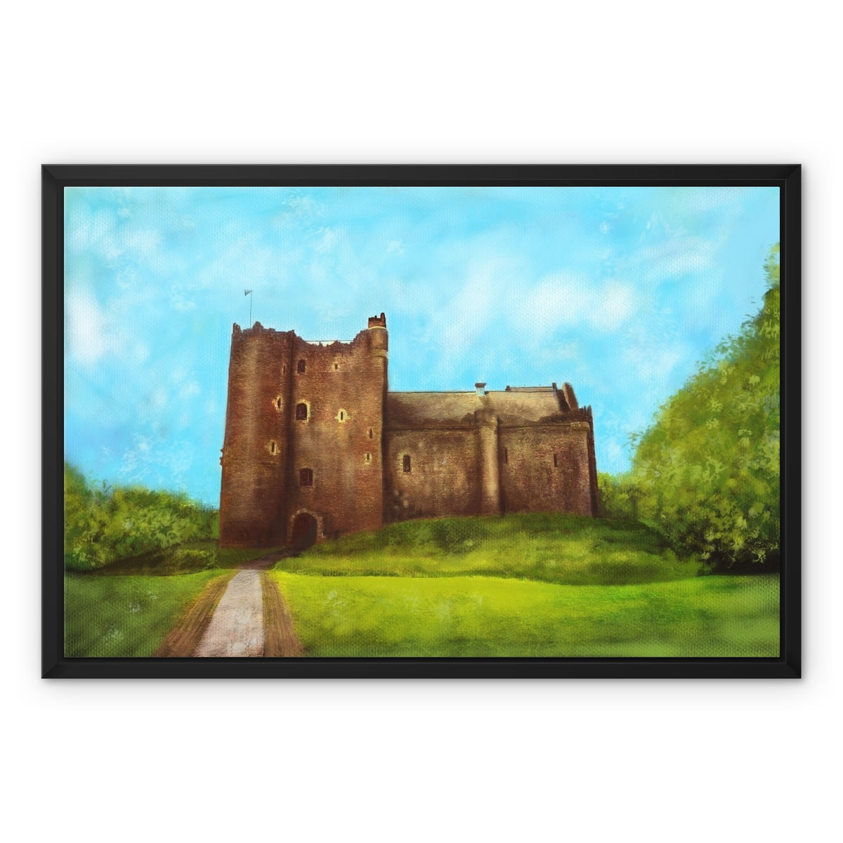 Doune Castle Painting | Framed Canvas From Scotland