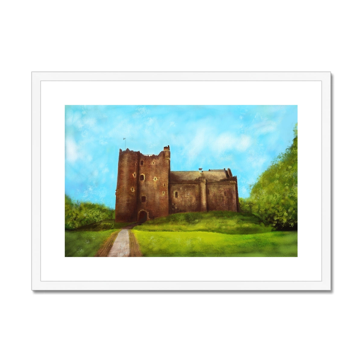 Doune Castle Painting | Framed & Mounted Prints From Scotland