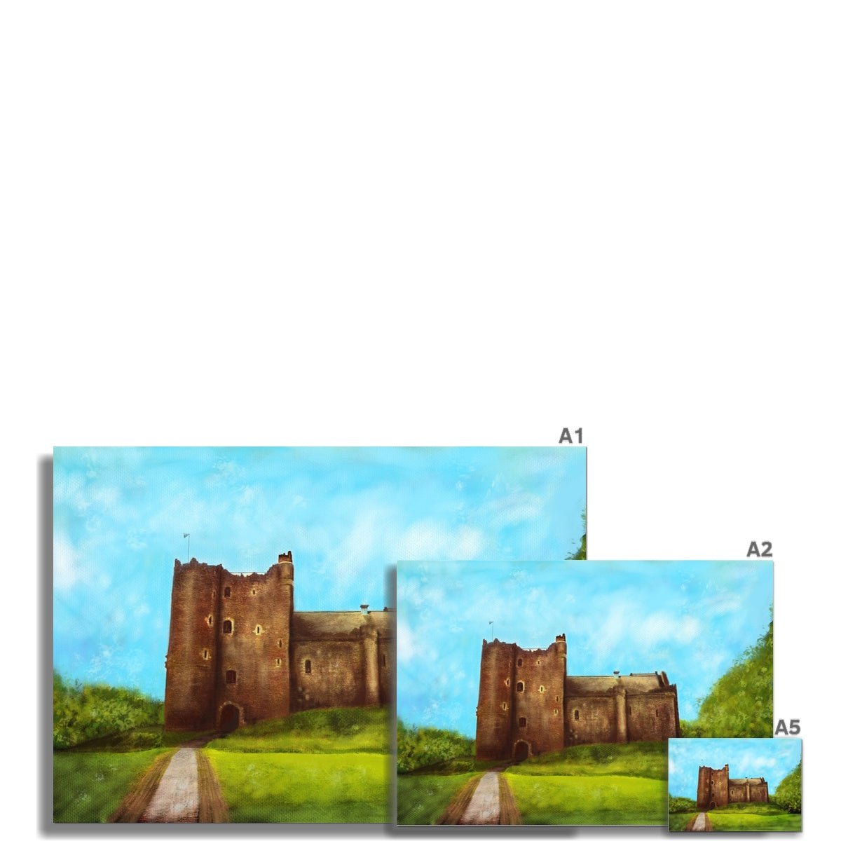 Doune Castle Painting | Signed Art Prints From Scotland | By Scottish Artist Hunter