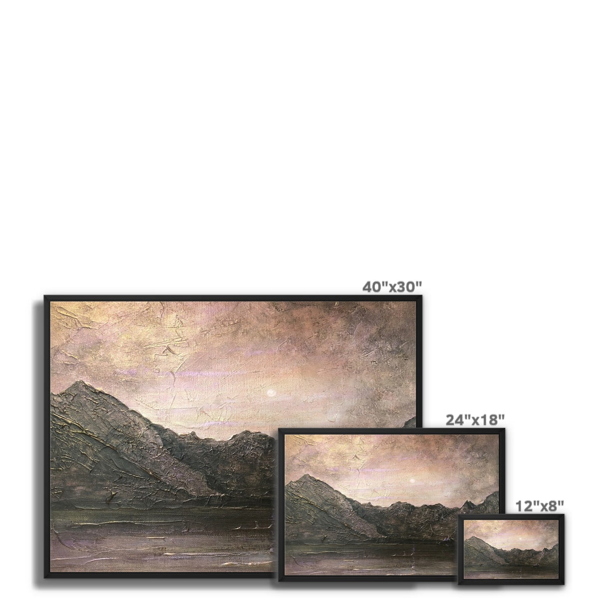 Dubh Ridge Moonlight Framed Canvas.